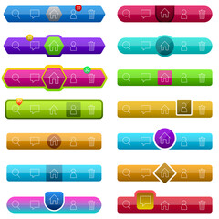 Wall Mural - user interface mobile menu design app