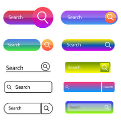 Wall Mural - user interface search menu button mobile app