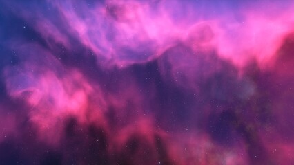 Wall Mural - nebula gas cloud in deep outer space, colorful space background with stars, 3d render