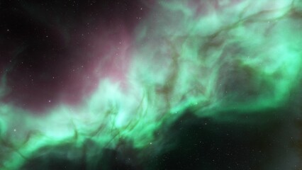 nebula gas cloud in deep outer space, colorful space background with stars, 3d render