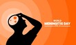 Vector illustration of World Meningitis Day themed, with silhouettes of people with headaches, which is commemorated on April 24 every year.