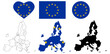 © Sutana - union european map flag icon set isolated on white background