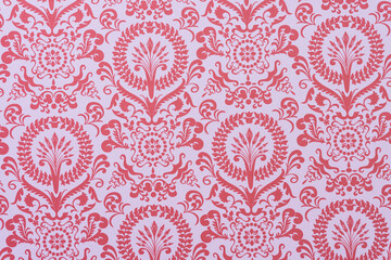 Sticker - pink pattern with paisley flowers and leaves