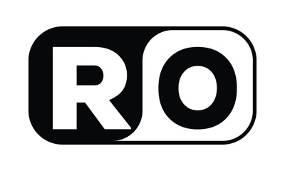 RO rectangular shape logo design vector template | monogram logo | abstract logo | wordmark logo | lettermark logo | business logo | brand logo | flat logo.