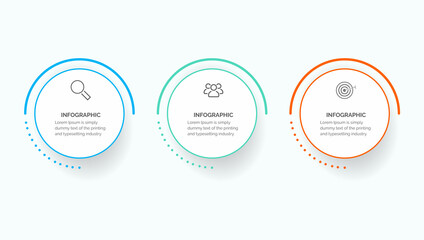 Poster - Business data visualization. Process chart. Abstract elements of graph, diagram with 3 steps, options, parts or processes. Vector business template for presentation.