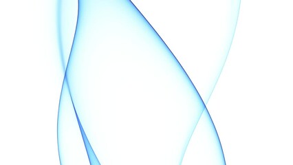 Poster - Abstract colorful wavy background in bright blue color on white backdrop. Modern colorful wallpaper. Seamless loop animation. 3d rendering.