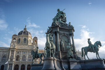 Sticker - Empress Maria Theresa Monument at Maria Theresa Square by Kaspar von Zumbusch, 1888 - Vienna, Austria