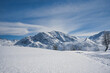 Beautiful panorama shot in Montgenevre, French Alpine Resort, France during Winter