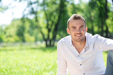 Wall Mural - Young man in the park