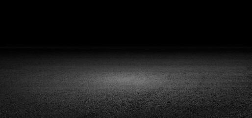 Wall Mural - empty asphalt road in the night or black background with floor for interior decoration or gym for ex