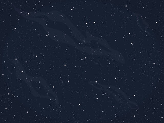 Starry night sky background vector illustration