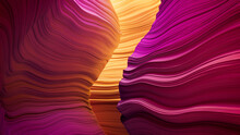 Pink And Yellow Abstract 3D Wallpaper.