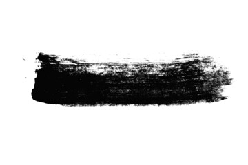 Poster - black stroke of paint isolated on white background