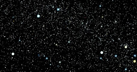 Wall Mural - cosmos, galaxy, starry sky, stars blink, shine, fly, blur, animated video background of the night starry sky, screensaver with stars for overlay, copy space.