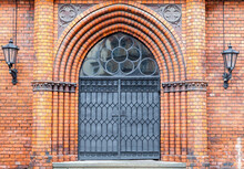 Metal Door Of A Gothic Church