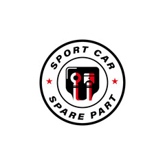 Poster - Sport car shop logo design template concept