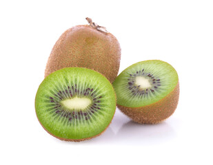 Wall Mural - kiwi fruit isolated on white background