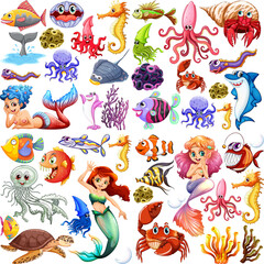 Poster - Different types of sea animals