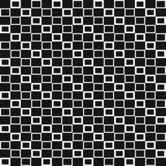 Poster - Black tiles standing almost point-blank to one another. Vector and seamless pattern of square tiles. Simple seamless black tiles.