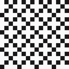 Poster - Black squares in a checkered arrangement. Vector and black chess fields.