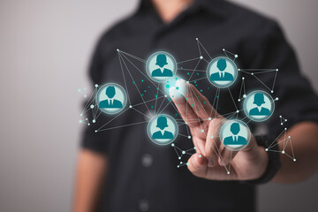 Aufkleber - Structure of people's networks. Human Resources (HR) is the administration and recruiting of human resources.