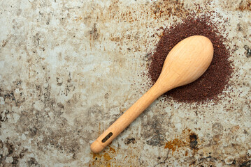 Wall Mural - Ground Sumac Spilled from a Teaspoon