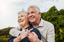 The Retired Years Are The Happy Years. Shot Of A Happy Senior Couple Spending Time Together Outdoors.