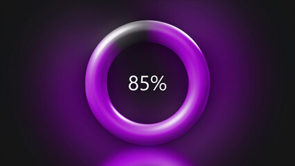 Aufkleber - Ring with loading percent charge. Motion. Loading percentages of charging or process on device. Background with the image of charging percentages