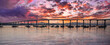 Sunrise in Coronado. The Coronado Bay bridge connects the island to San Diego, California, USA.