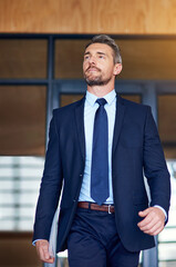 Aufkleber - Taking his career in his stride. Shot of a confident businessman in an office.