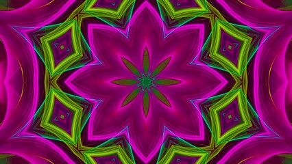 Wall Mural - abstract complicated mandala pattern evolves on dark black background then fades to black
