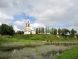 Resurrection Cathedral on the banks of the Kashinka River. Summer, Kashin city