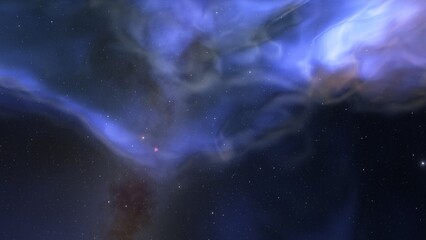 Canvas Print - deep space nebula with stars. bright and vibrant multicolor starfield infinite space outer space bac