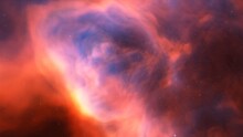 Nebula Gas Cloud In Deep Outer Space, Science Fiction Illustrarion, Colorful Space Background With Stars 3d Render