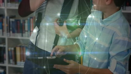 Poster - Animation of network of connections over diverse schoolchildren using tablet