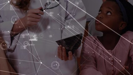 Poster - Animation of network of connections over diverse schoolchildren and teacher