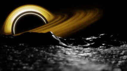 Wall Mural - black hole and stars and cloud fields in outer space