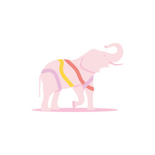 Pink Elephant Illustration