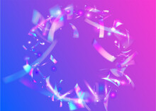 Kaleidoscope Glare. Light Effect. Surreal Art. Transparent Background. Purple Retro Confetti. Laser Prism. Crystal Foil. Disco Colorful Wallpaper. Blue Kaleidoscope Glare