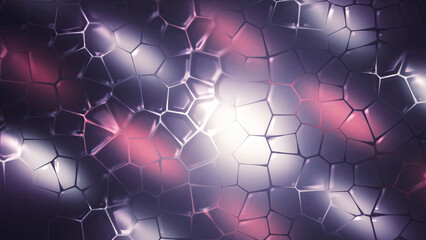 Poster - Moving mosaic pattern with bubbles. Motion. Colorful background with moving bubbles. Flowing bubbles in dense mosaic space