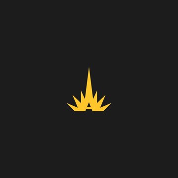 letter A spark vector