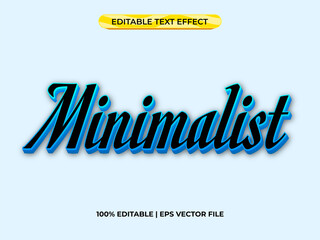Poster - minimalist 3d text effect with modern and symple theme. typography template for tittle
