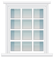 Wall Mural - A window for apartment building or house facade