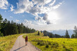 © Westend61 - Germany, Bavaria, Female hiker on way to Fockenstein mountain