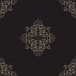 © mrs.kato - Dark seamless background with classic ornament. Classic decorative pattern.