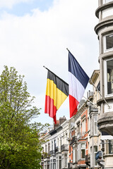 Poster - Belgique france belge français drapeau europe Bruxelles politique