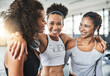 © Delmaine Donson/peopleimages.com - The best workout buddies a girl could ask for. Shot of a group of happy young women enjoying their time together at the gym.