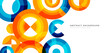 © MooJook - Abstract colorful circle shape vector background. Modern multicolored round geometric shape elements. Minimalist graphic design with space for your text. Vector illustration