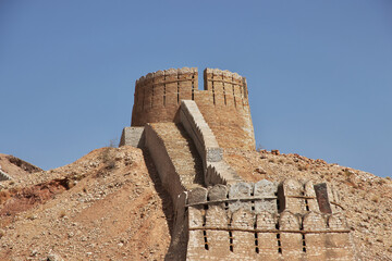 Sticker - Ranikot Fort, Great Wall of Sindh, vinatge ruins in Pakistan