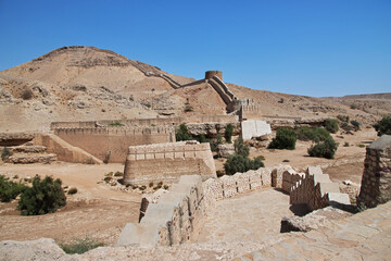 Canvas Print - Ranikot Fort, Great Wall of Sindh, vinatge ruins in Pakistan